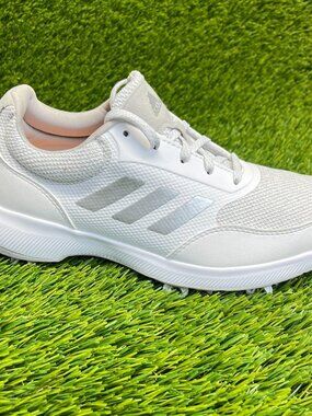 Adidas Tech Response 2.0 Womens Size 7.5 White Silver Walking Golf Shoes Cleats